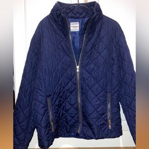 Blue Old Navy Quilted Collared
Jacket XL Fall Winter
